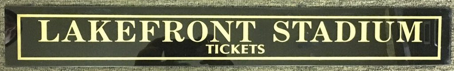 Lakefront Stadium Ticket Glass Sign