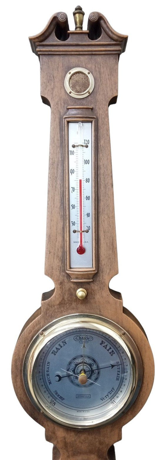 Springfield Barometer Weather Station 23" Collectible Decorative Untested