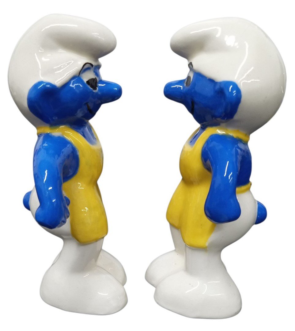 Smurfs Ceramic Figures Set Of 2 Vintage Collectible Nostalgic Decorative