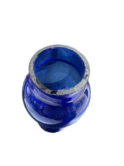Cobalt Blue Vintage Glass Oil Lamp