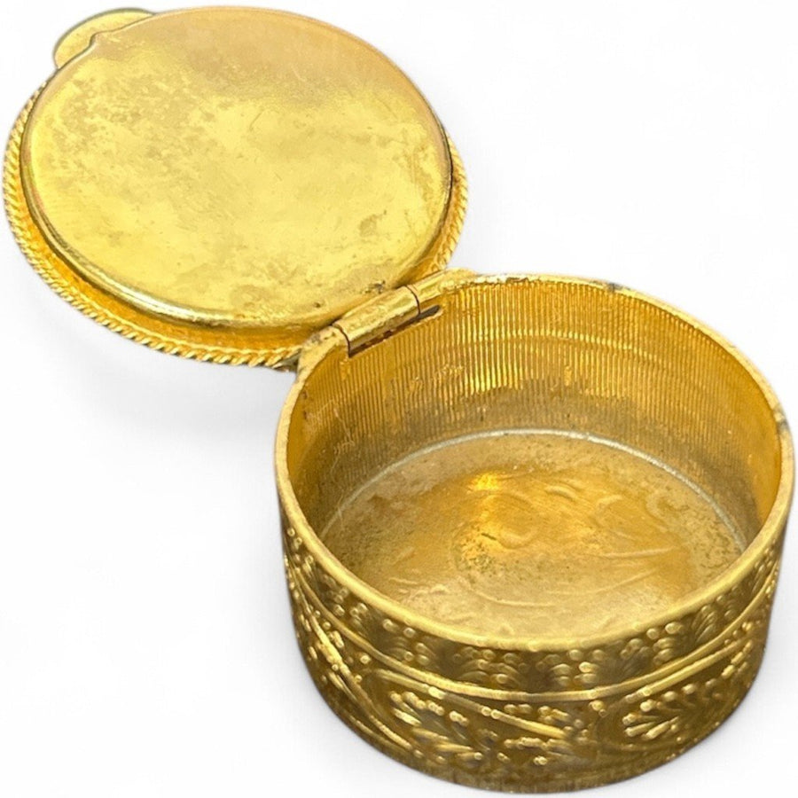 Trinket Ring "Lovers" Limoges Victorian Gold French Box