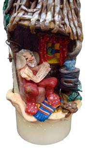 Handarbeit Sculpted German Pillar Candle 9.5" Decorative Art Unique Collectible