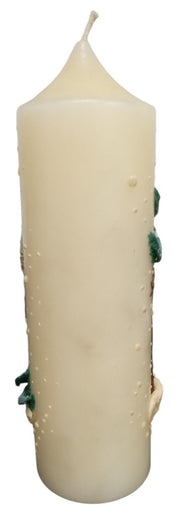 Handarbeit Sculpted German Pillar Candle 9.5" Decorative Art Unique Collectible