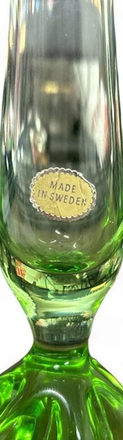 Swedish Green Bud Vase for Small Flowers