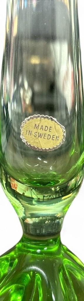 Swedish Green Bud Vase for Small Flowers