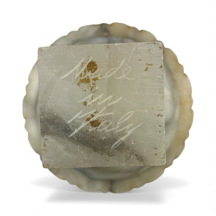 Italian Alabaster/Marble 4 Doves Mini Vintage Birdbath