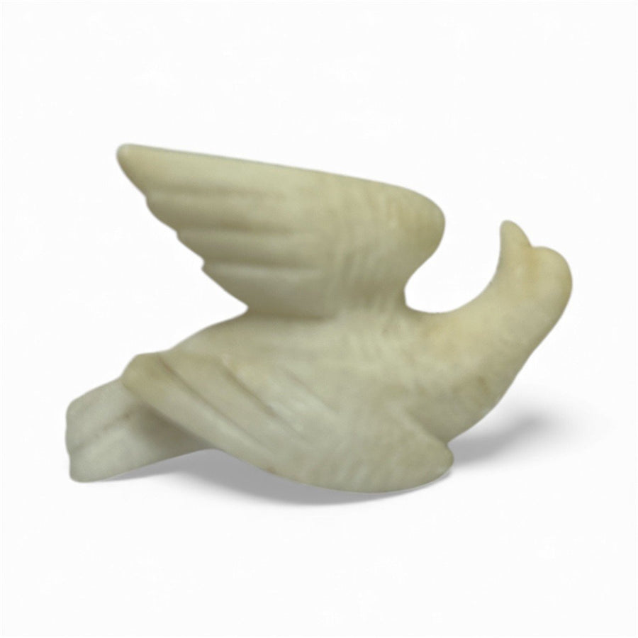 Italian Alabaster/Marble 4 Doves Mini Vintage Birdbath