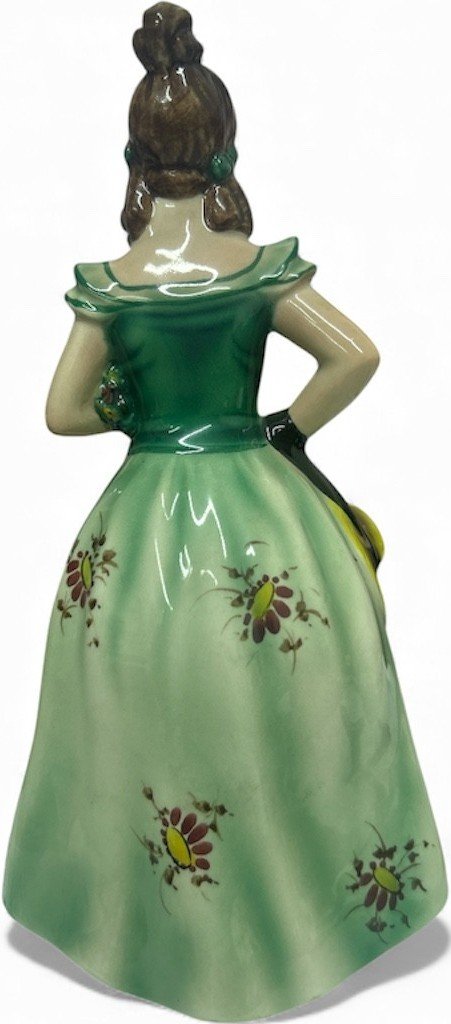 Hand Painted Wein Keramos Shirley Woman with Flowers Figurine
