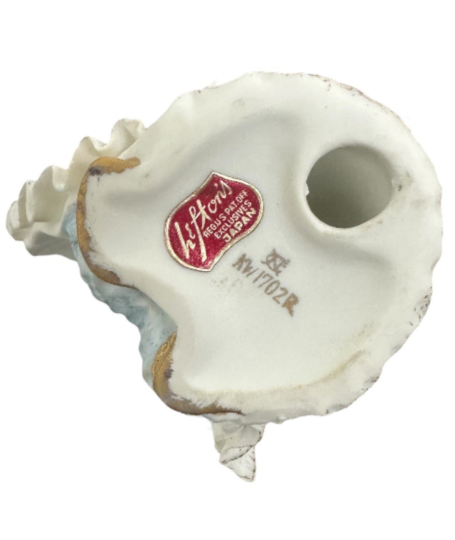 Set of 2 Lefton Porcelain Pastel Floral Ruffle Bloomer Dress Girl Figurines