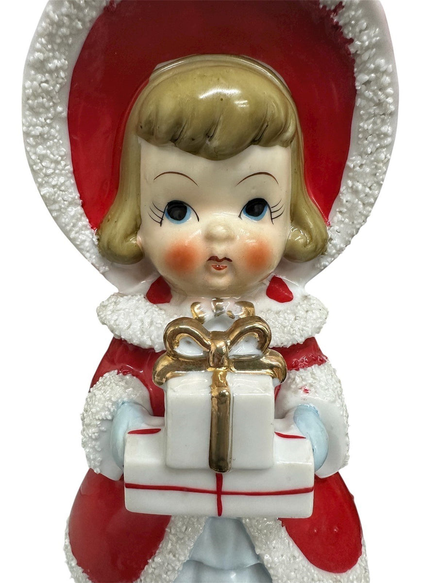 Thames Ceramic Japan 1950s Victorian Style Vintage Christmas Gift Girl Figurine