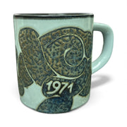 Abstract Fajance Blue and Brown Royal Copenhagen 1971 Annual Mug