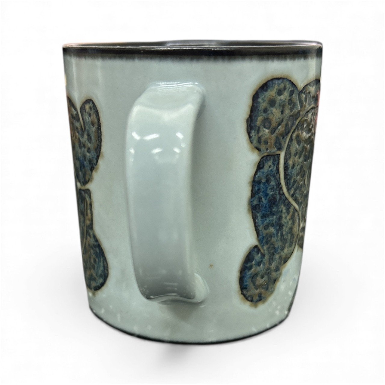 Abstract Fajance Blue and Brown Royal Copenhagen 1971 Annual Mug