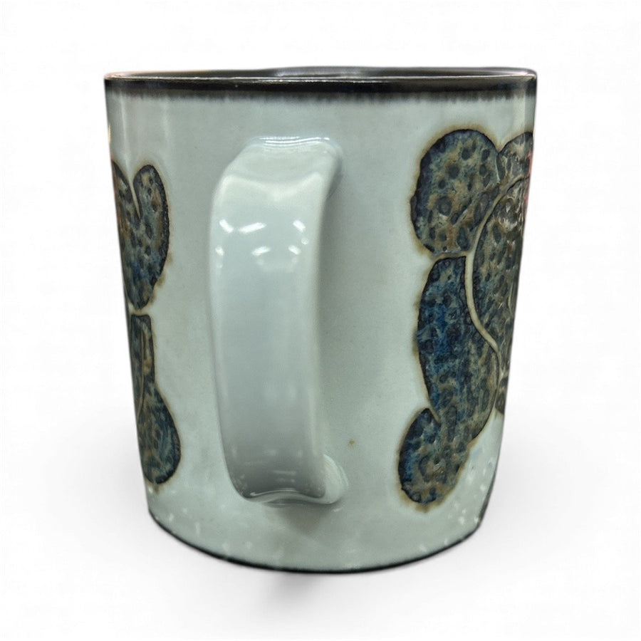 Abstract Fajance Blue and Brown Royal Copenhagen 1971 Annual Mug