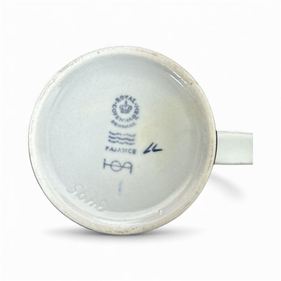 Abstract Fajance Blue and Brown Royal Copenhagen 1971 Annual Mug