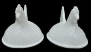 Indiana Or Mosser Milk Glass Hen Candy Dishes Kitchenware Vintage Collectible