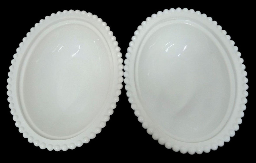 Indiana Or Mosser Milk Glass Hen Candy Dishes Kitchenware Vintage Collectible