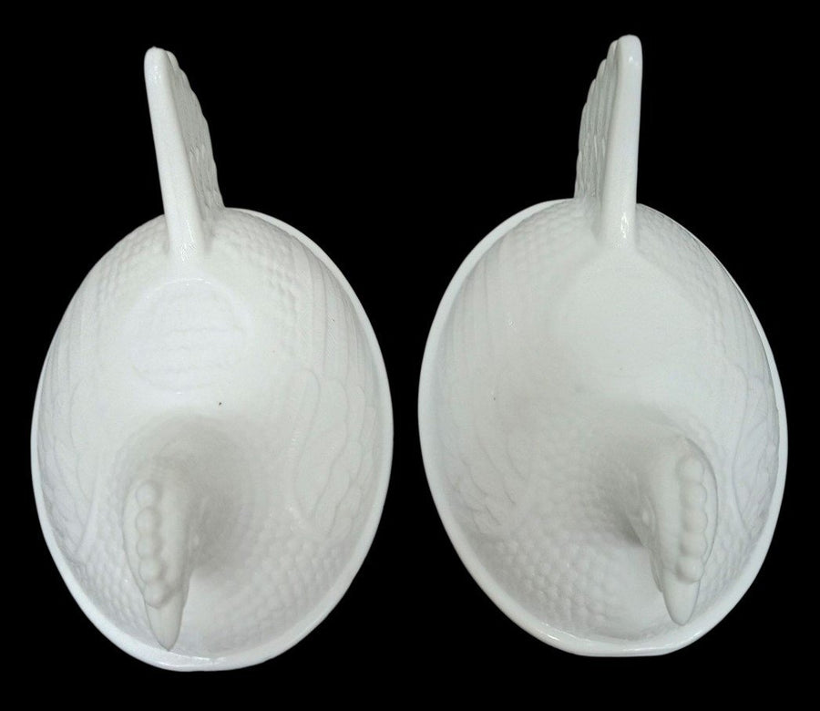 Indiana Or Mosser Milk Glass Hen Candy Dishes Kitchenware Vintage Collectible