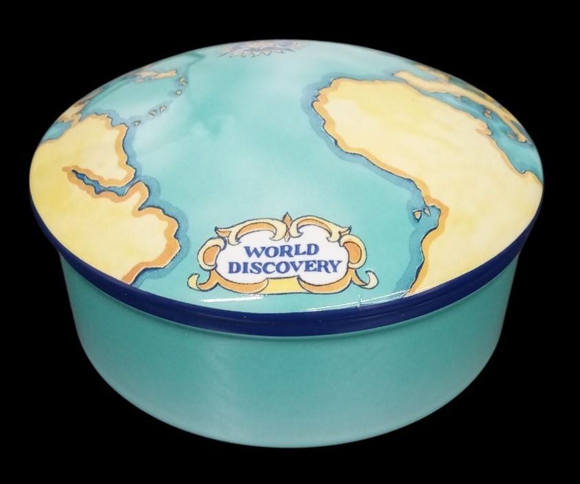 Tiffany & Co Tauck World Discovery Trinket Box/Powder Dish 2000 Retro Nostalgic