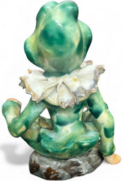 Medieval Renaissance Vintage Occupied Japan Green Sitting Jester