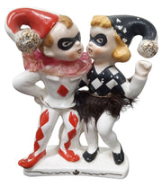 Sonsco Harlequin Jesters Figurine 5" Japan Decorative Collectible Nostalgic