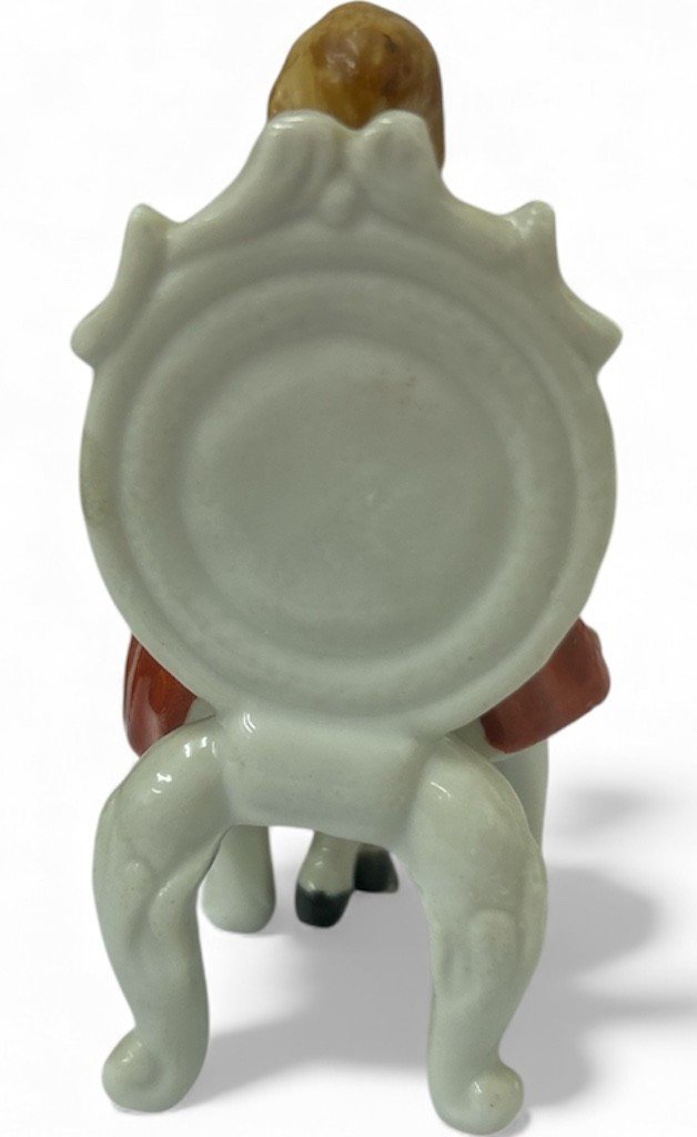 Victorian Vintage Porcelain Man Sitting in a Chair