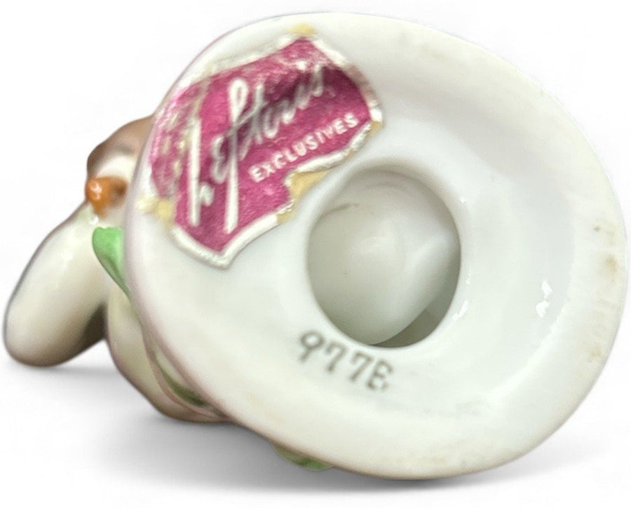 Lefton Vintage Spaghetti Haired Porcelain Hoop Boy