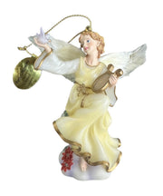 Bradford Heirloom Classics Set of 3 Feathered Yellow Millennial Angel Ornaments