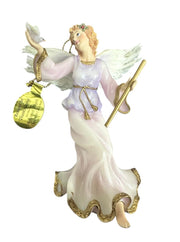 Bradford Heirloom Classics Set of 3 Feathered Pink Millennial Angels Ornaments