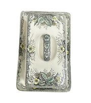 Transferware "Rural Scenery" Covered Rectangular Butter Dish