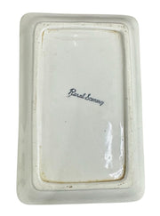 Transferware "Rural Scenery" Covered Rectangular Butter Dish