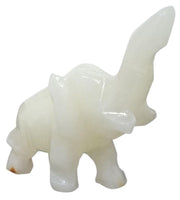 Onyx Or Quartz Mini Elephant Figure 2" Vintage Collectible Nostalgic Good Luck