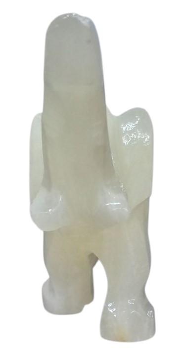 Onyx Or Quartz Mini Elephant Figure 2" Vintage Collectible Nostalgic Good Luck
