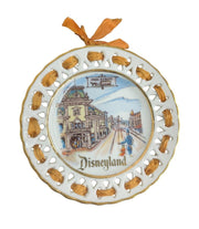Disneyland Eleanore Welborn RARE 1955 Laced "Main Street" Souvenir Plate