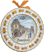 Disneyland Eleanore Welborn RARE 1955 Laced "Main Street" Souvenir Plate