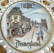 Disneyland Eleanore Welborn RARE 1955 Laced "Main Street" Souvenir Plate