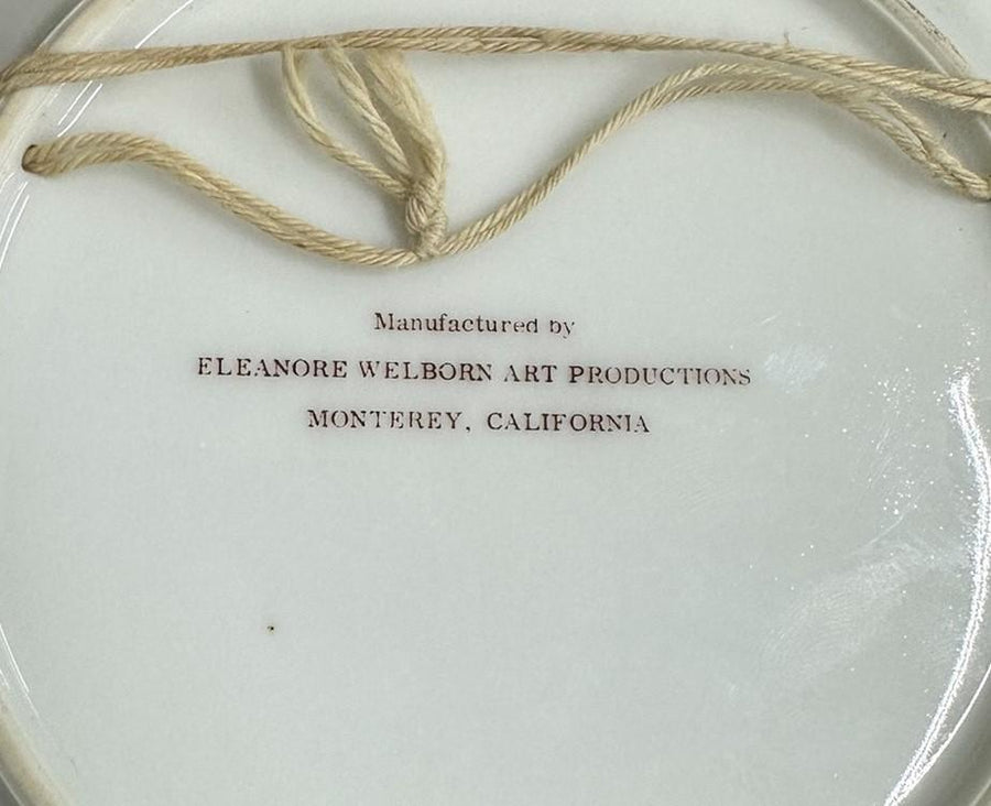 Disneyland Eleanore Welborn RARE 1955 Laced "Main Street" Souvenir Plate