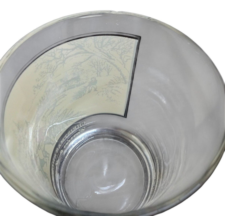 Arby's Currier & Ives Collectible Christmas Glasses 1981 Set Of 4 Retro Festive