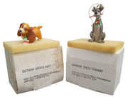 Disney Grolier Lady & The Tramp Christmas Ornaments Retro Festive Decorative