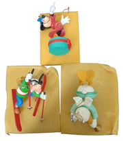 Disney Grolier Ornaments Mickey Donald Goofy Retro Festive Christmas Decor