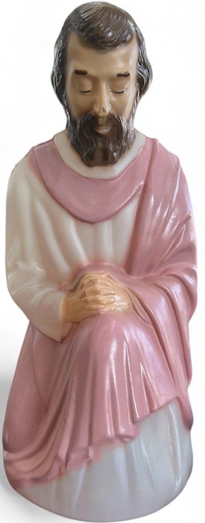 Nativity General Foam Plastics 1960s 1970s  Baby Jesus Mary Joseph Blow Mold