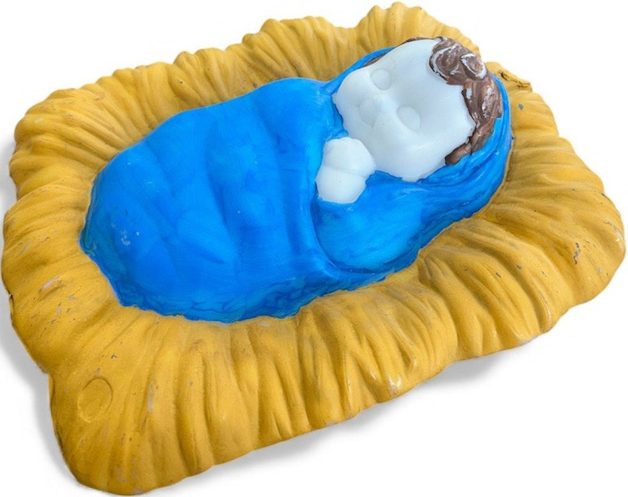 Nativity General Foam Plastics 1960s 1970s  Baby Jesus Mary Joseph Blow Mold