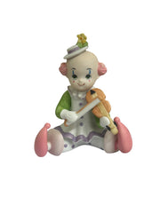 Lefton Hand Painted Porcelain Violin Clown Vintage 1984