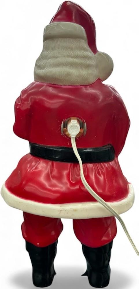 Christmas Santa Vintage 1960s 1970s Blow Mold