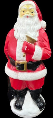 Christmas Empire Plastics 1969 Santa Holding a Bell Blow Mold
