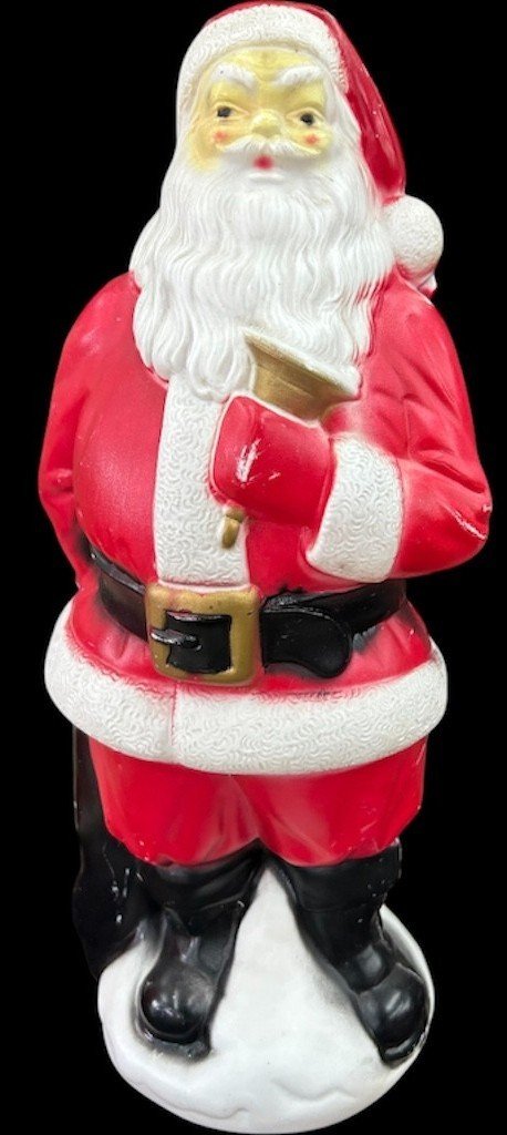 Christmas Empire Plastics 1969 Santa Holding a Bell Blow Mold