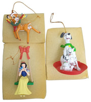 Disney Grolier Ornaments Bambi Snow White 101 Dalmatians Retro Festive Decor