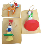 Disney Grolier Ornaments Bambi Snow White 101 Dalmatians Retro Festive Decor