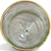 Arby's Libbey Set of 8 Holly Berry Wine Goblet Glass with Gold Rim and Bow