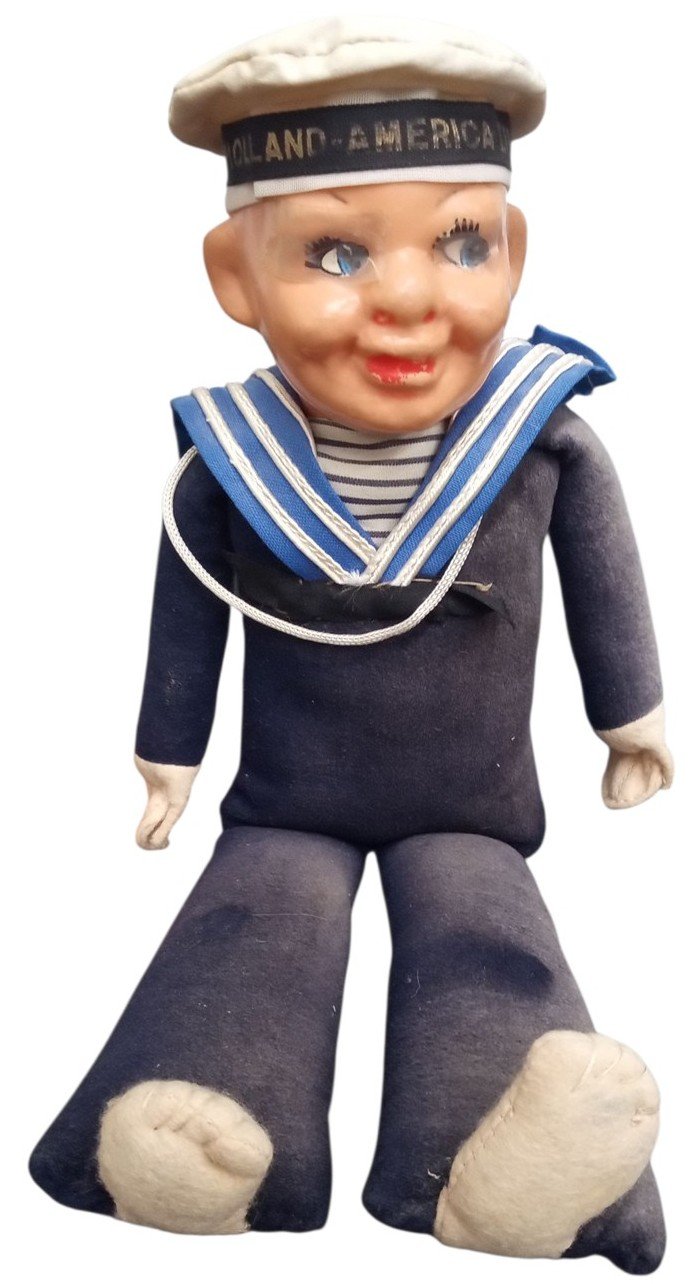 Doll Holland America Cruise Line Sailor Vintage Antique Collectible 1930s