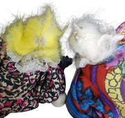 Q-Tee Clown Sand Dolls Set Of 2 Retro 1980s Collectible Nostalgic Knick Knacks